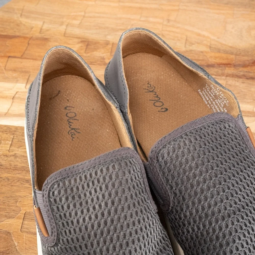 Women's OluKai Pehuea Slip-On Sneakers in color Pavement Size 8 MSRP: $100